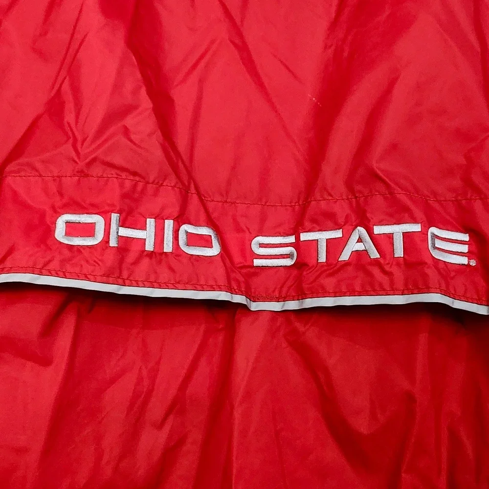 Columbia Sportswear Ohio State Buckeyes Hooded Packable Windbreaker Jacket Large